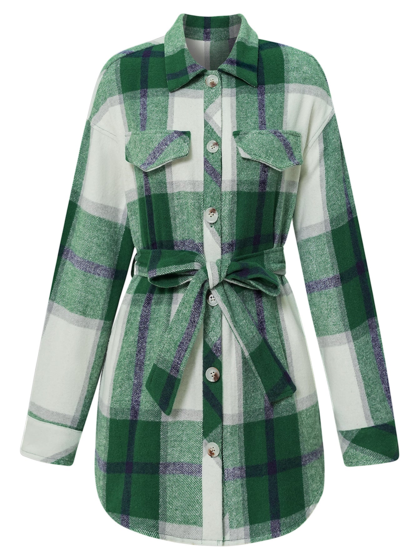 Women's Single-breasted Casual Plaid Women's Coat