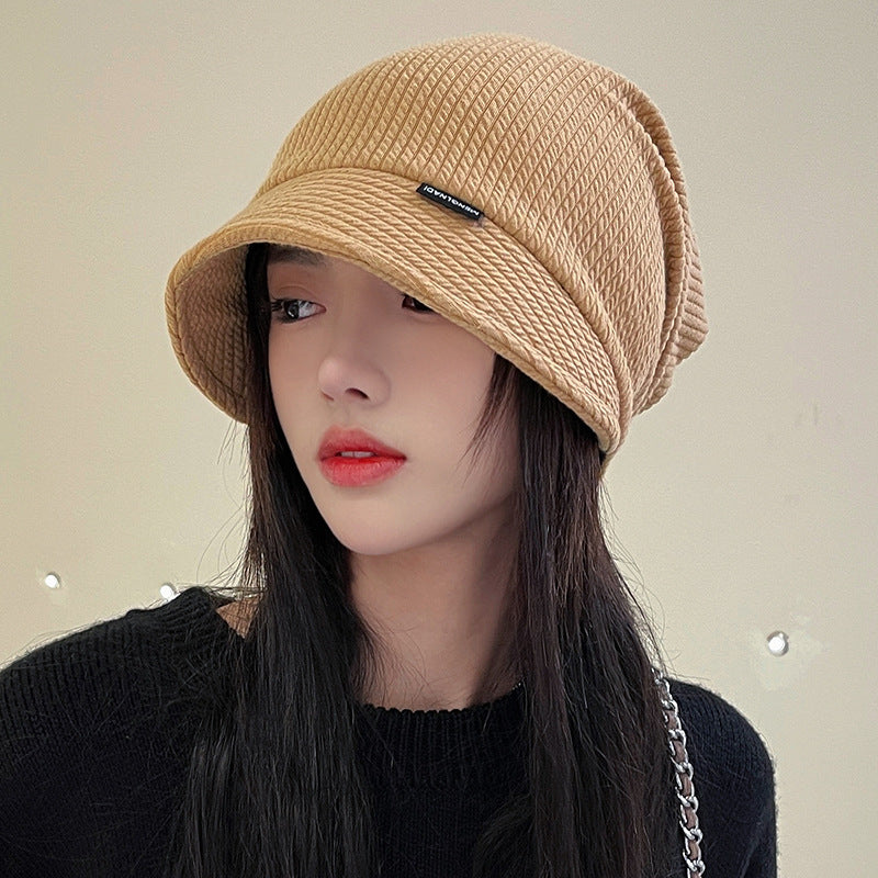 Gorro tipo jersey adelgazante de moda cálida a juego