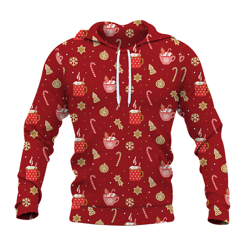 Men's And Women's Fashion Christmas Printed Hoodie