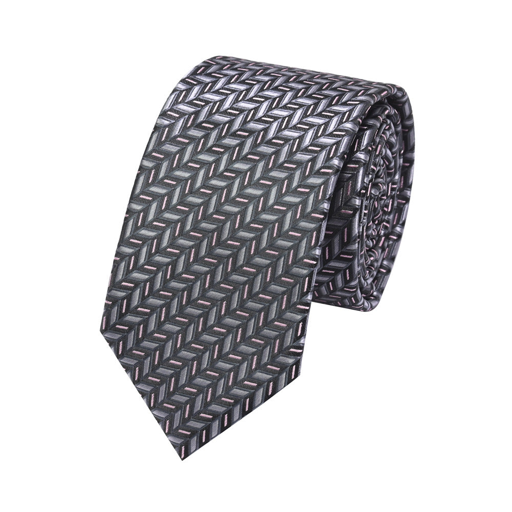 New Men's Polyester Silk Arrow Type Tie