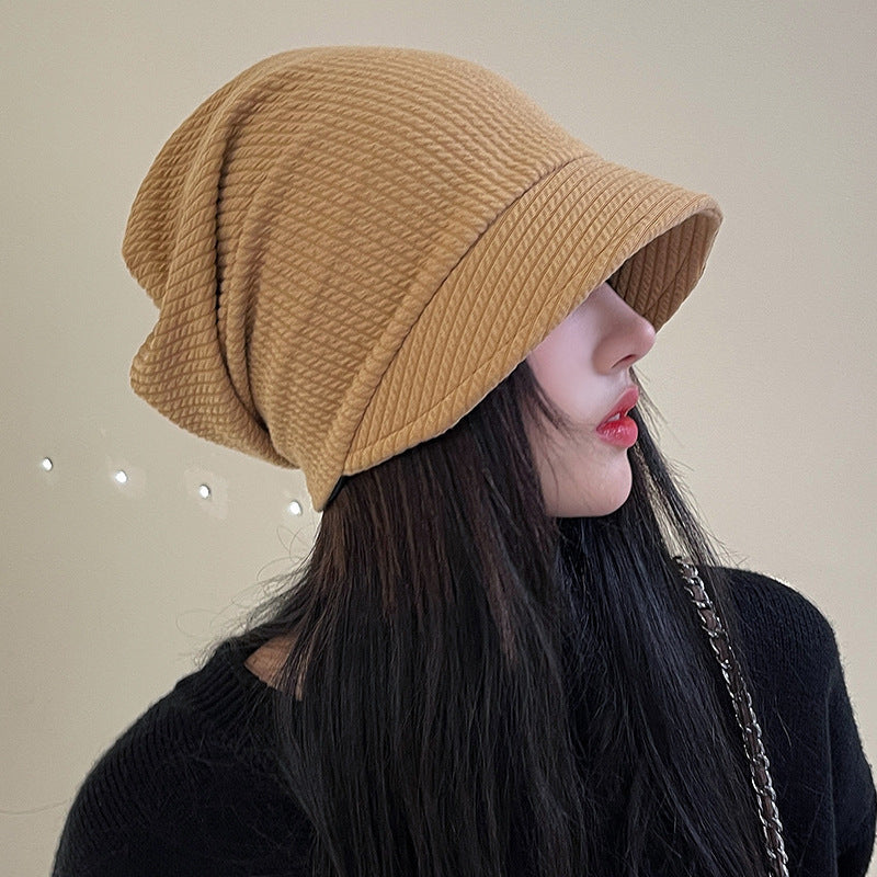 Gorro tipo jersey adelgazante de moda cálida a juego