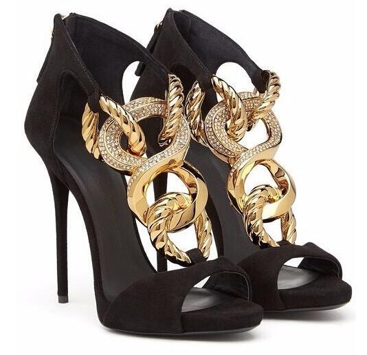 Fashion Runway Stiletto Heel Metal Open Toe Women's Sandals