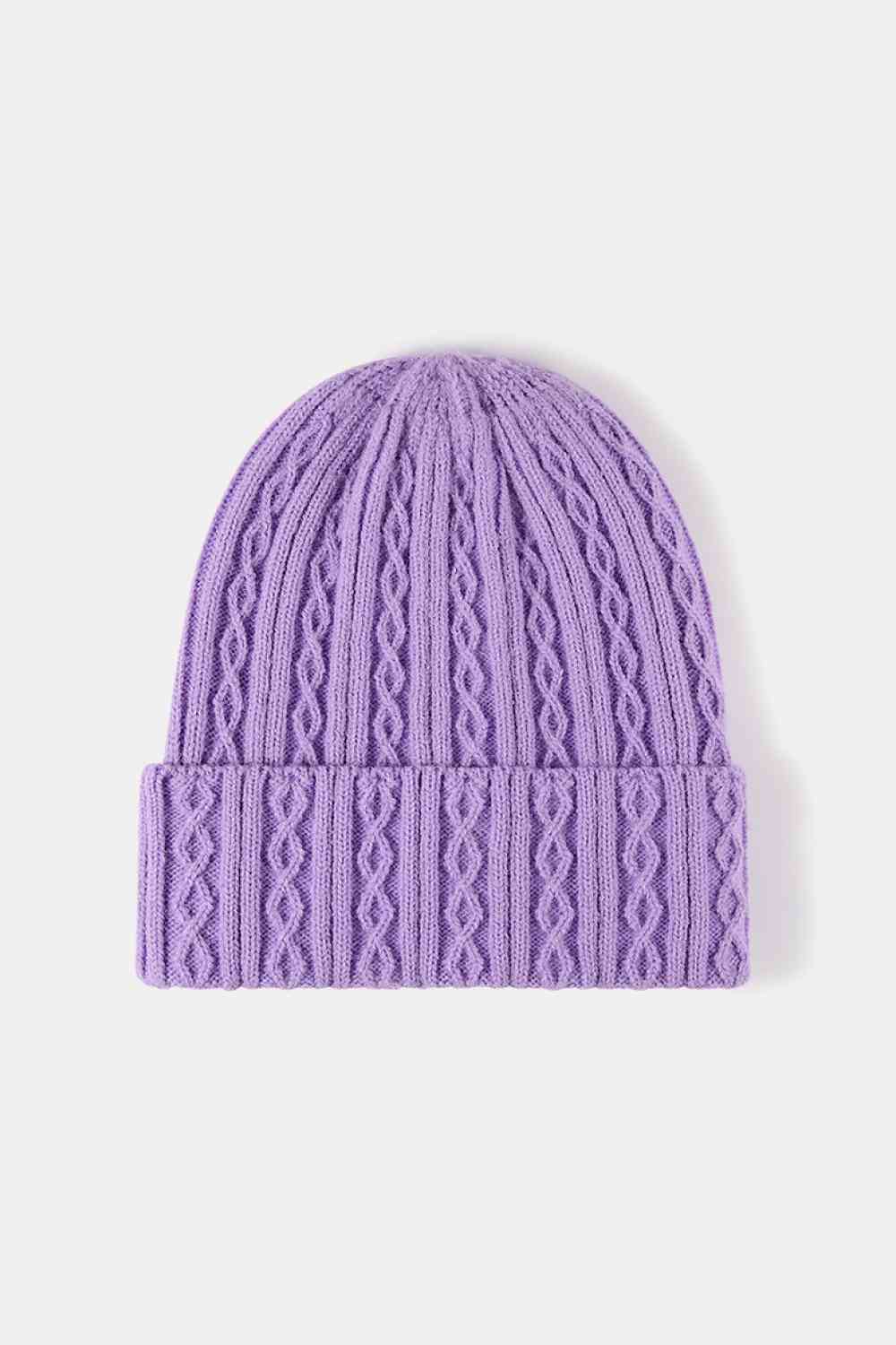 Gorro con puños de punto mixto