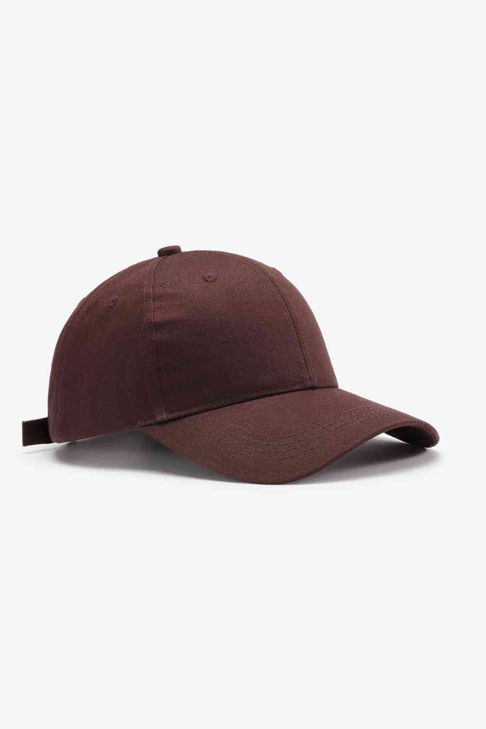 Gorra de béisbol lisa de algodón ajustable