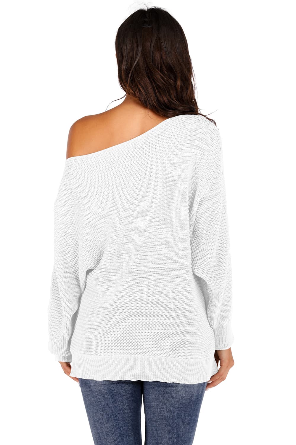 One Shoulder Dolman Sleeve Sweater