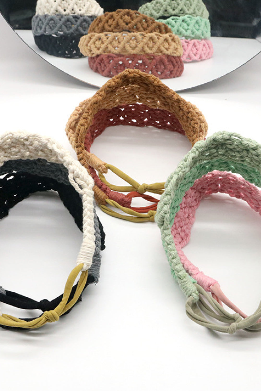 Surtido de 2 unidades de diadema flexible de macramé