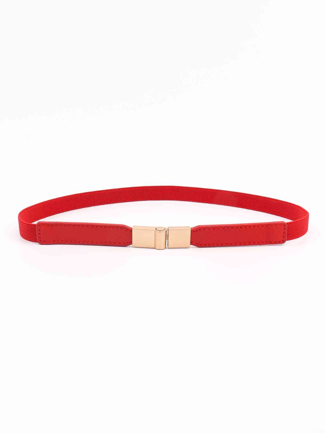 PU Elastic Skinny Belt