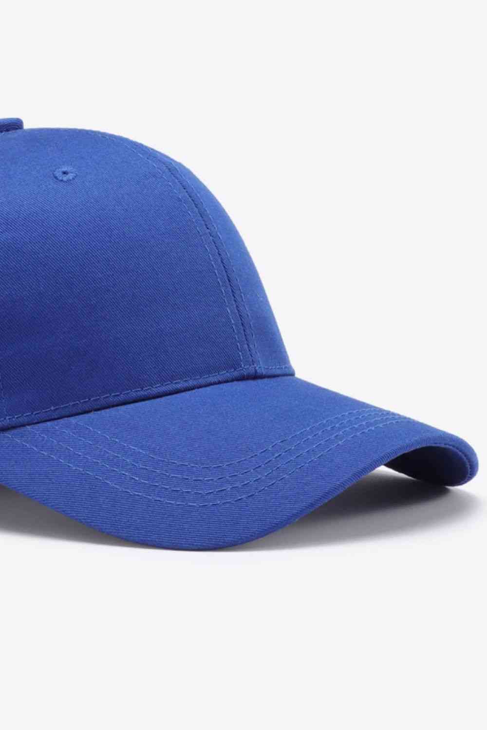 Gorra de béisbol lisa de algodón ajustable