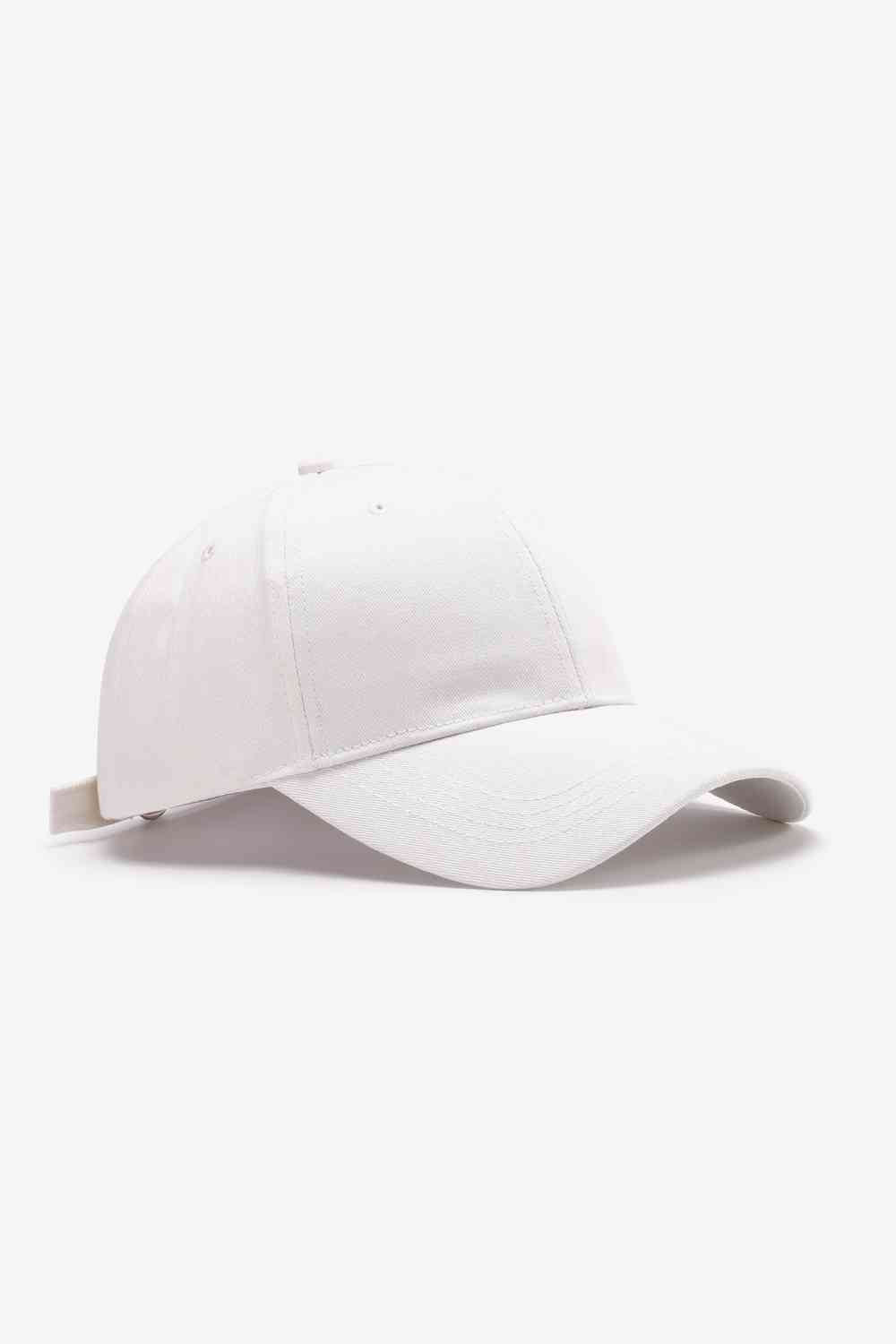 Gorra de béisbol lisa de algodón ajustable