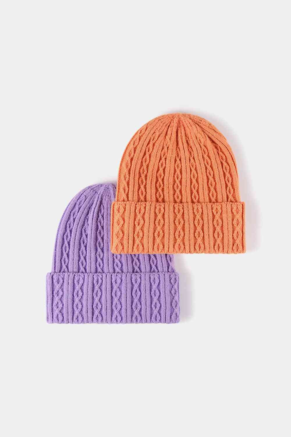 Gorro con puños de punto mixto