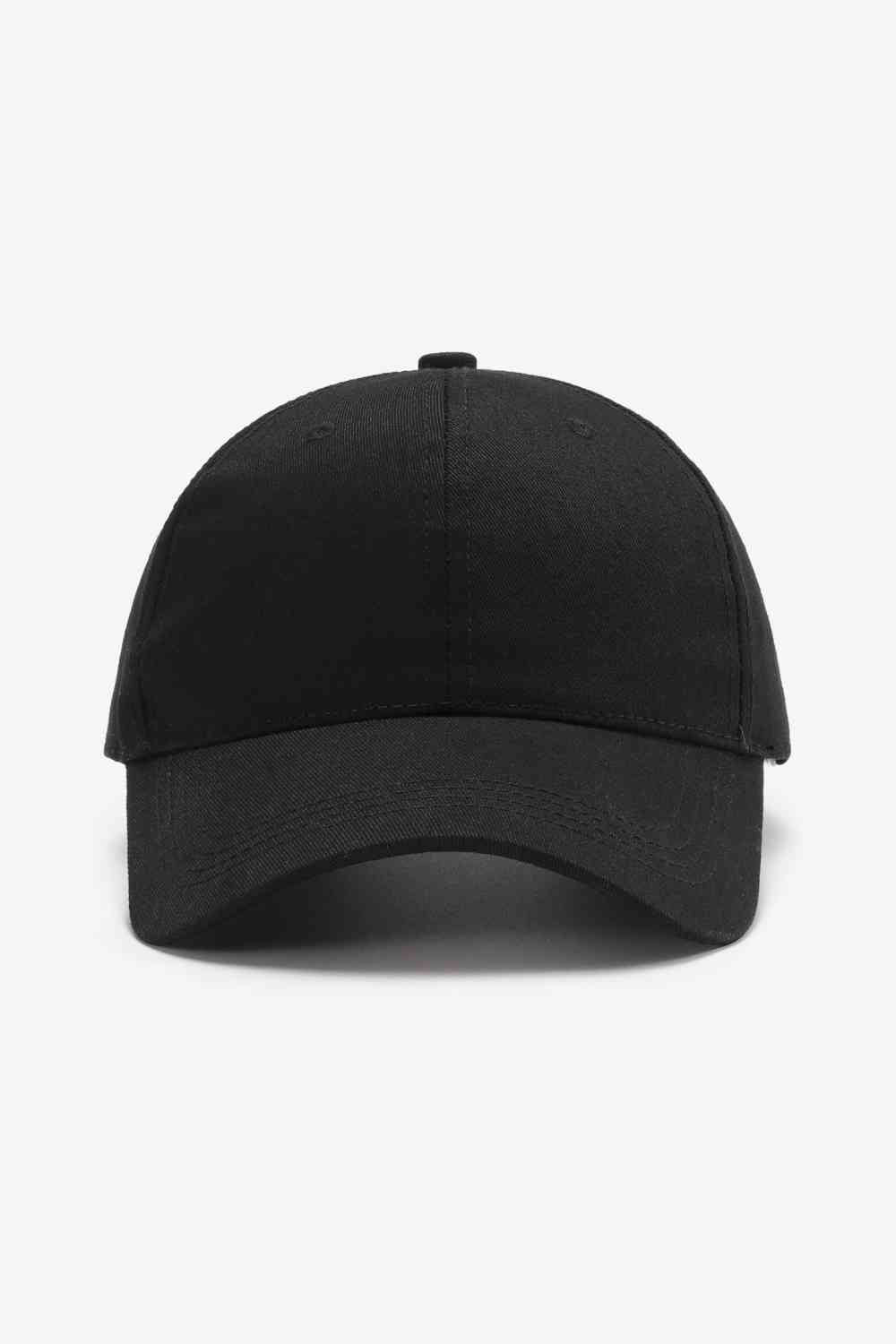 Gorra de béisbol lisa de algodón ajustable