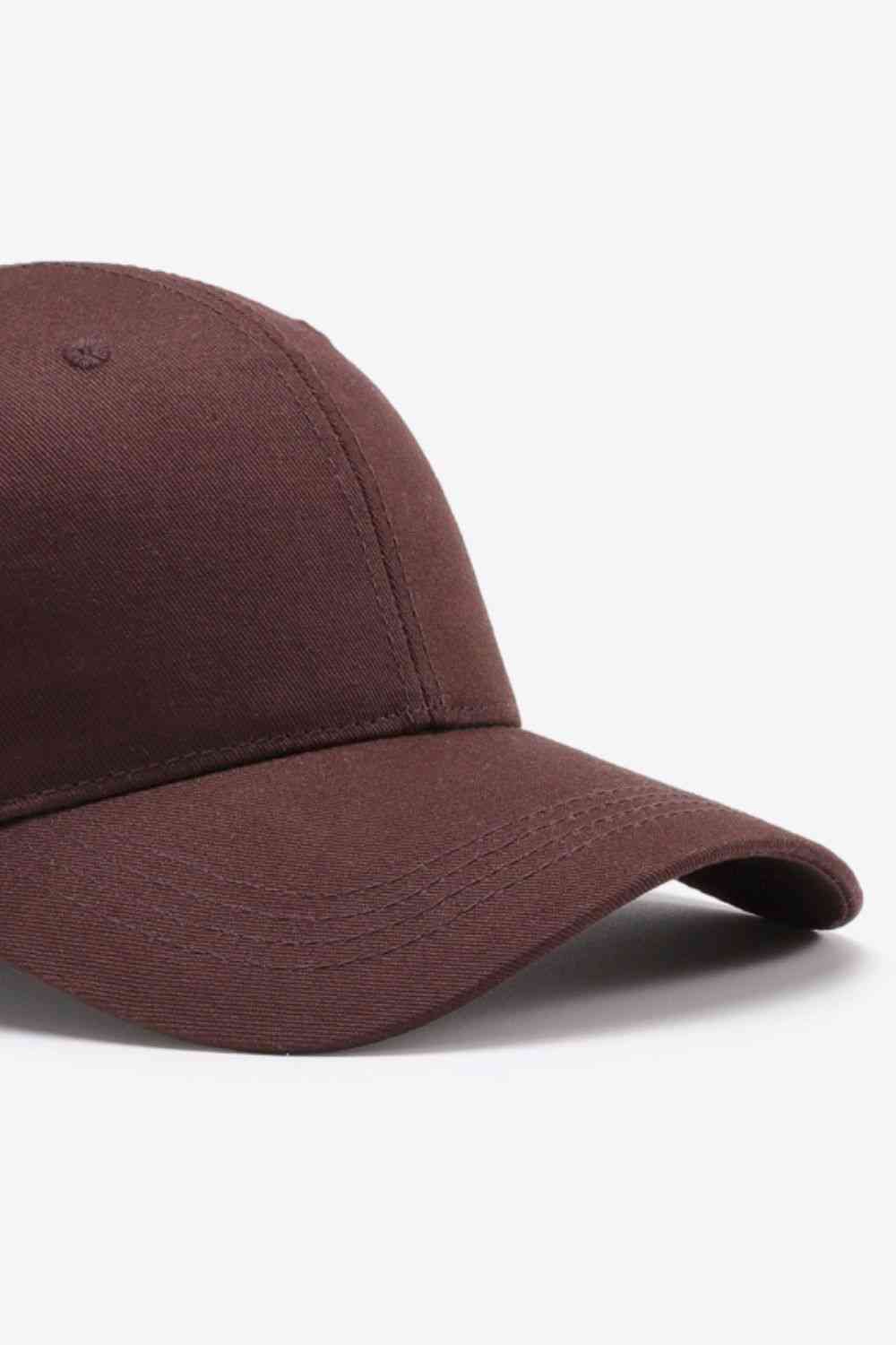 Gorra de béisbol lisa de algodón ajustable