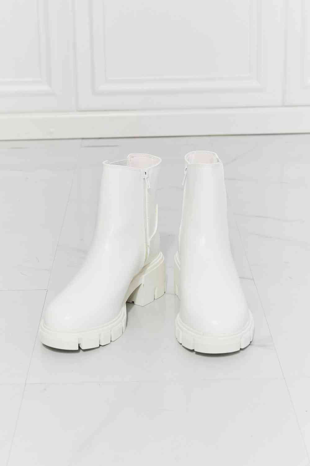 Botas Chelsea blancas con suela Lug What It Takes de MMShoes