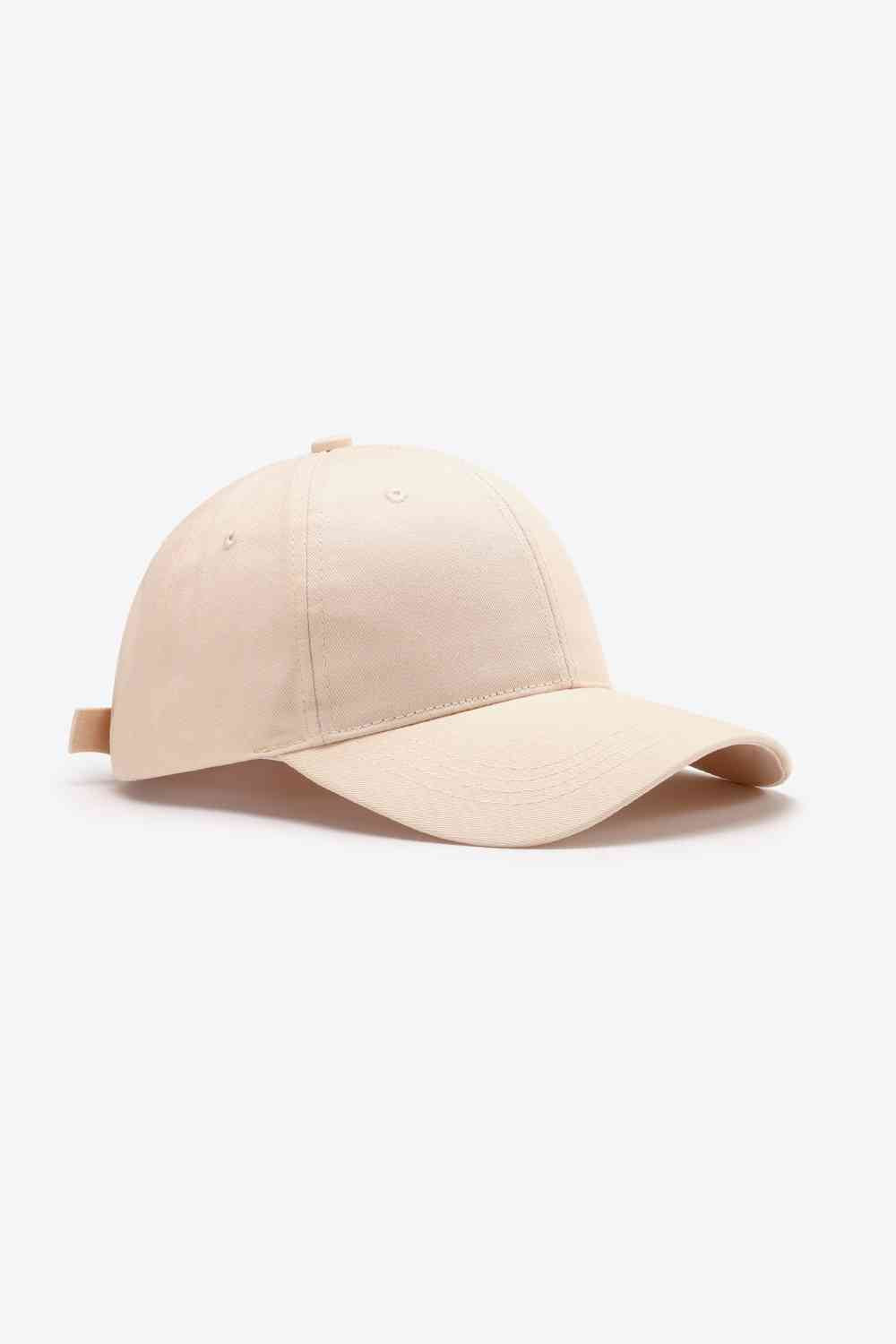 Plain Adjustable Cotton Baseball Cap